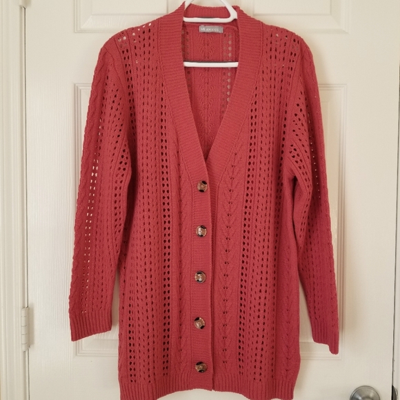 Milan Kiss Open Stich Cardigan Women Size L - Picture 9 of 15